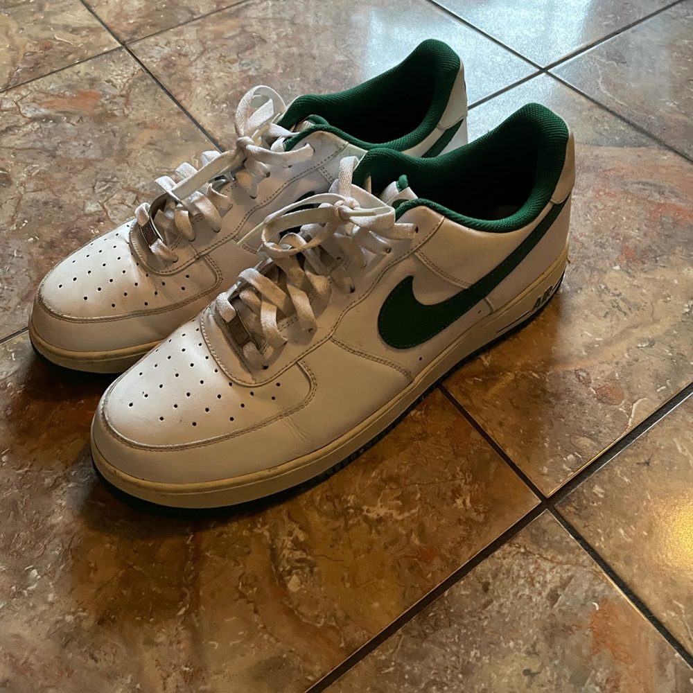 Nike Air Force One Green And White